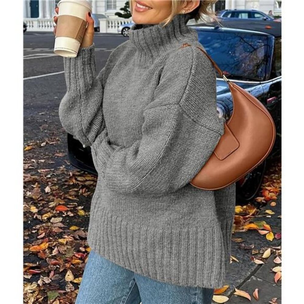 PRETTYGARDEN Women's Winter Clothes Pullover Oversized Sweaters Casual Long - Picture 4 of 7